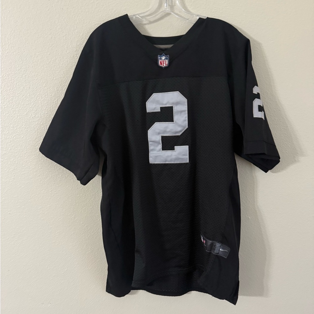 Nike elite raiders Pryor Black Football Jersey with White Number 2